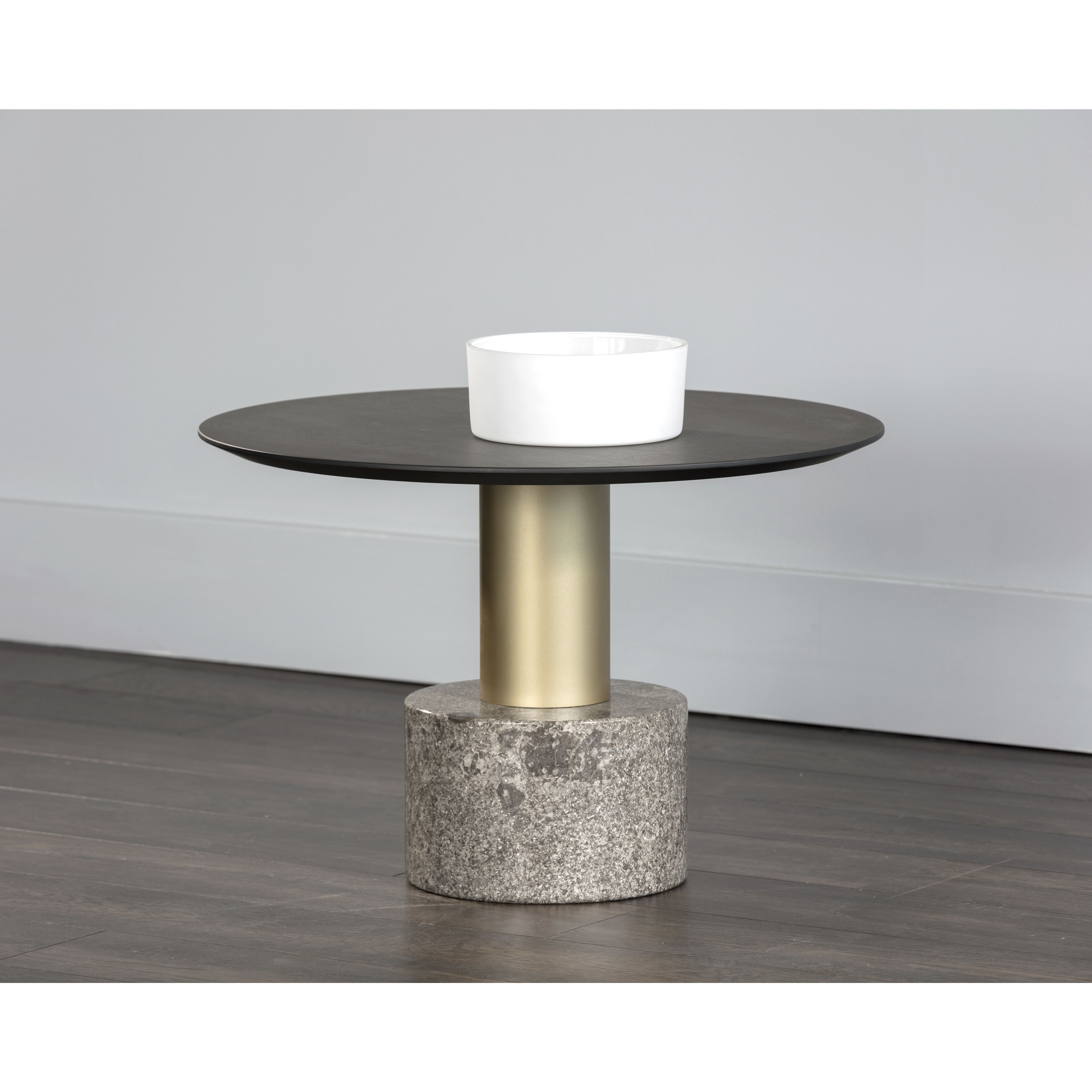 Monaco 23.5 X 15.75 inch Gold / Grey Marble / Charcoal Grey Coffee Table
